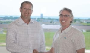 DCN CEO Seth Arndorfer with ND gubernatorial candidate Doug Burgum